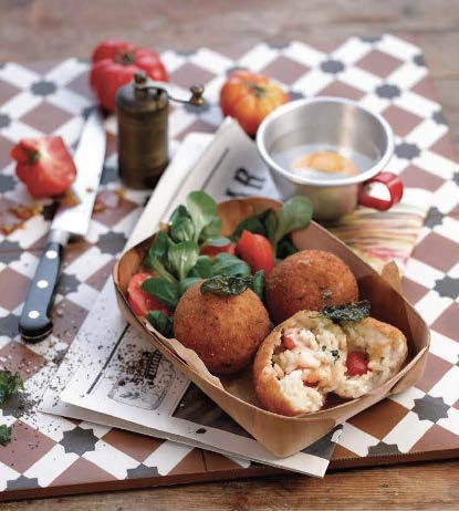 Beautiful Arancini alla Caprese! Part of our Online Italian Masterclass with Valentina Harris